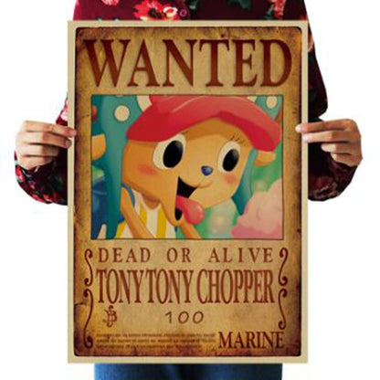 One Piece Wanted Posters Set of 20 (Kraft Paper) by HitMyNeed