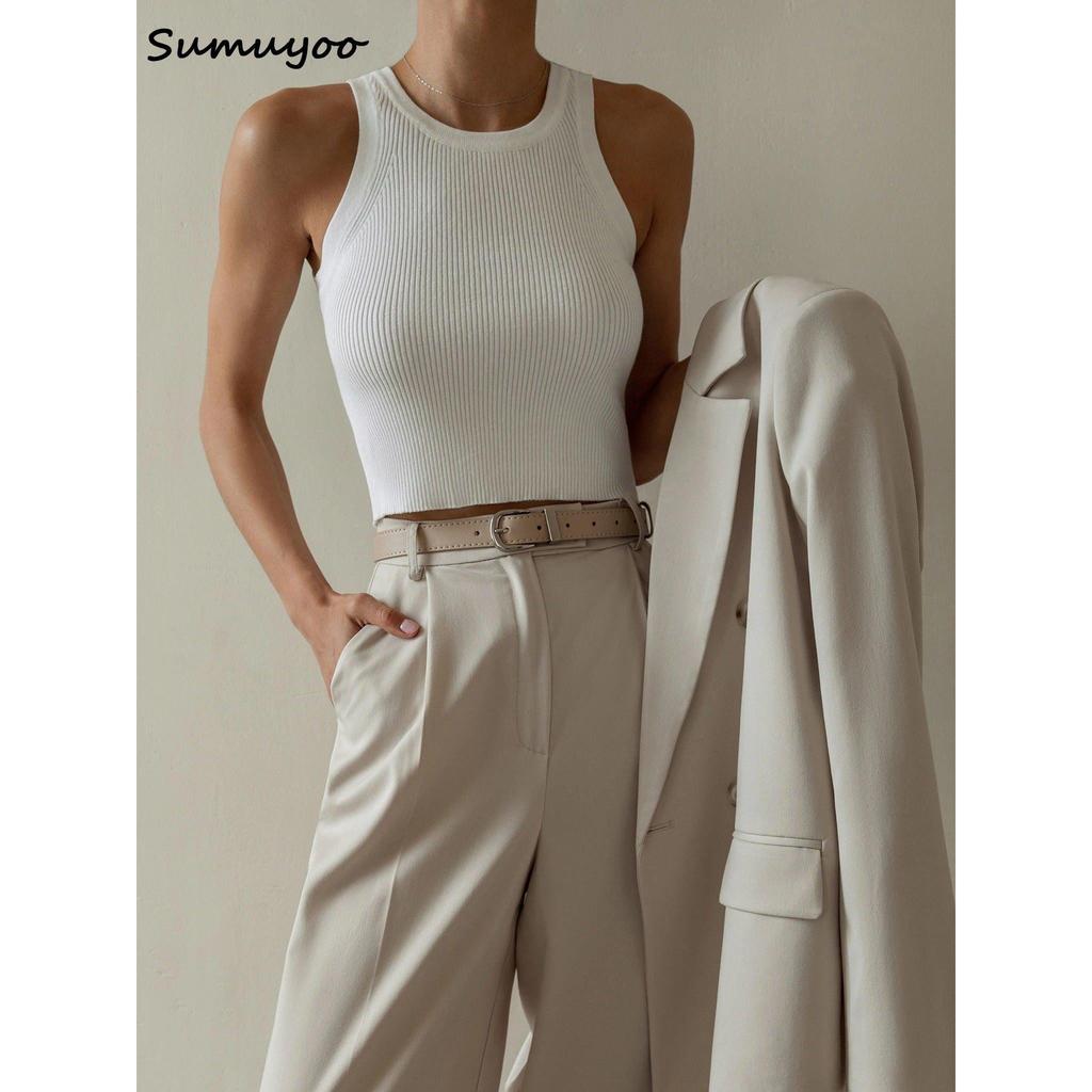 One Size Ribbed Sleeveless Tank Top for Women by HitMyNeed