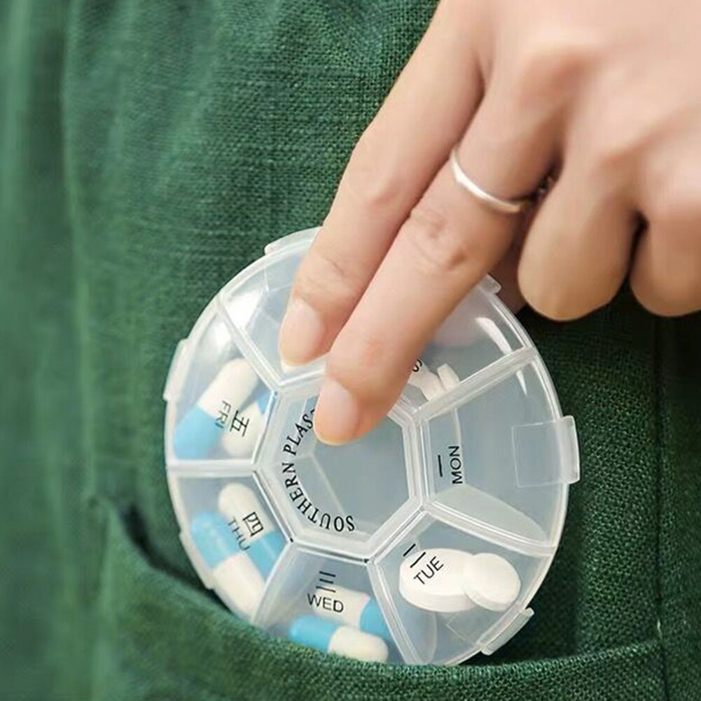 One Week Daily Pill Organizer with 7 Compartments by HitMyNeed