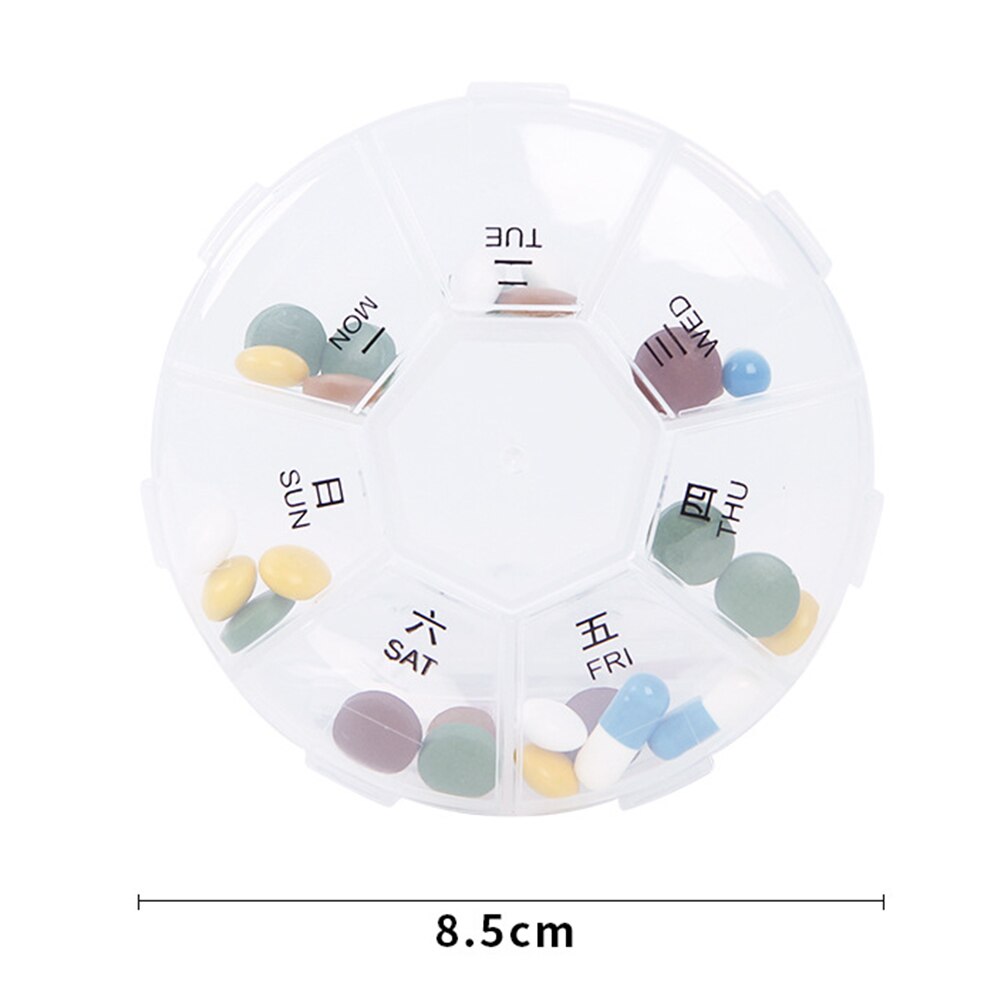One Week Daily Pill Organizer with 7 Compartments by HitMyNeed