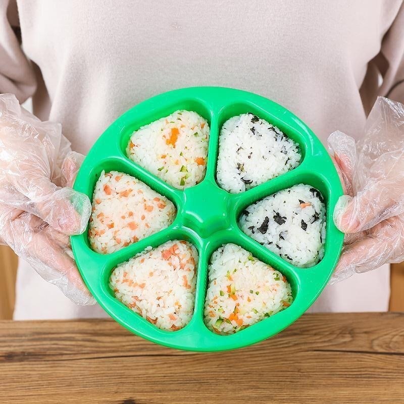 Onigiri Maker 6-Slot Plastic Rice Ball Mold by HitMyNeed