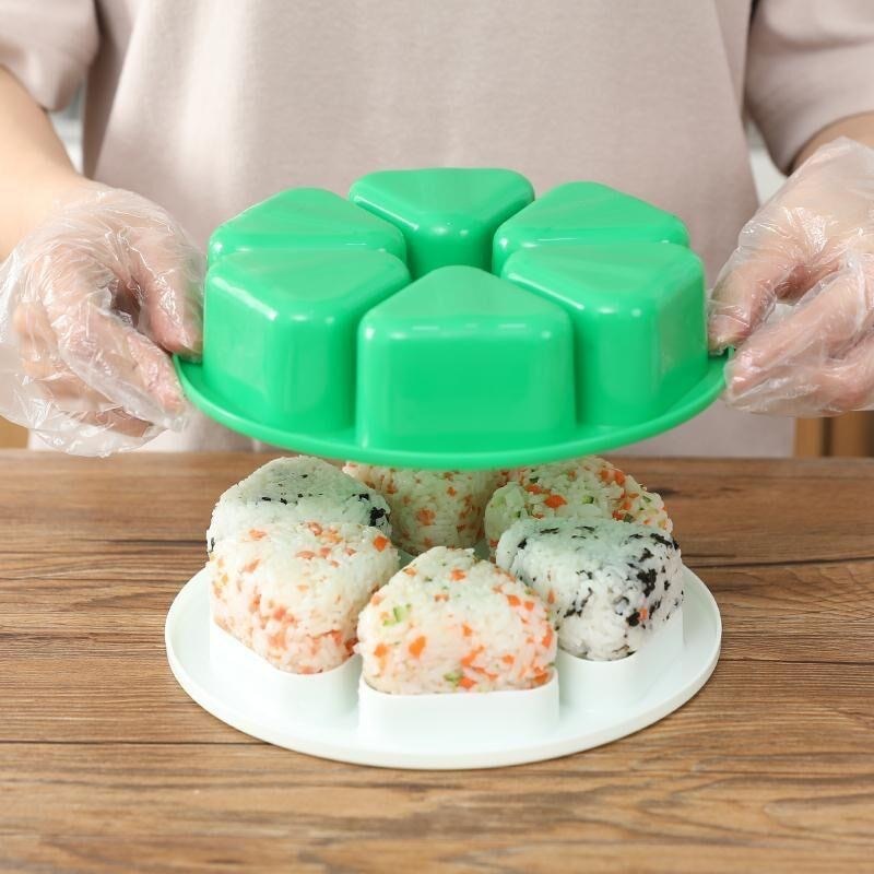 Onigiri Maker 6-Slot Plastic Rice Ball Mold by HitMyNeed