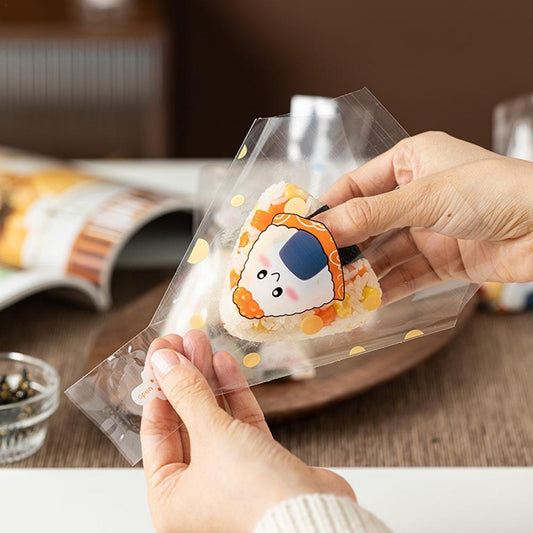 Onigiri Plastic Wrappers with Design (50 Pack) by HitMyNeed