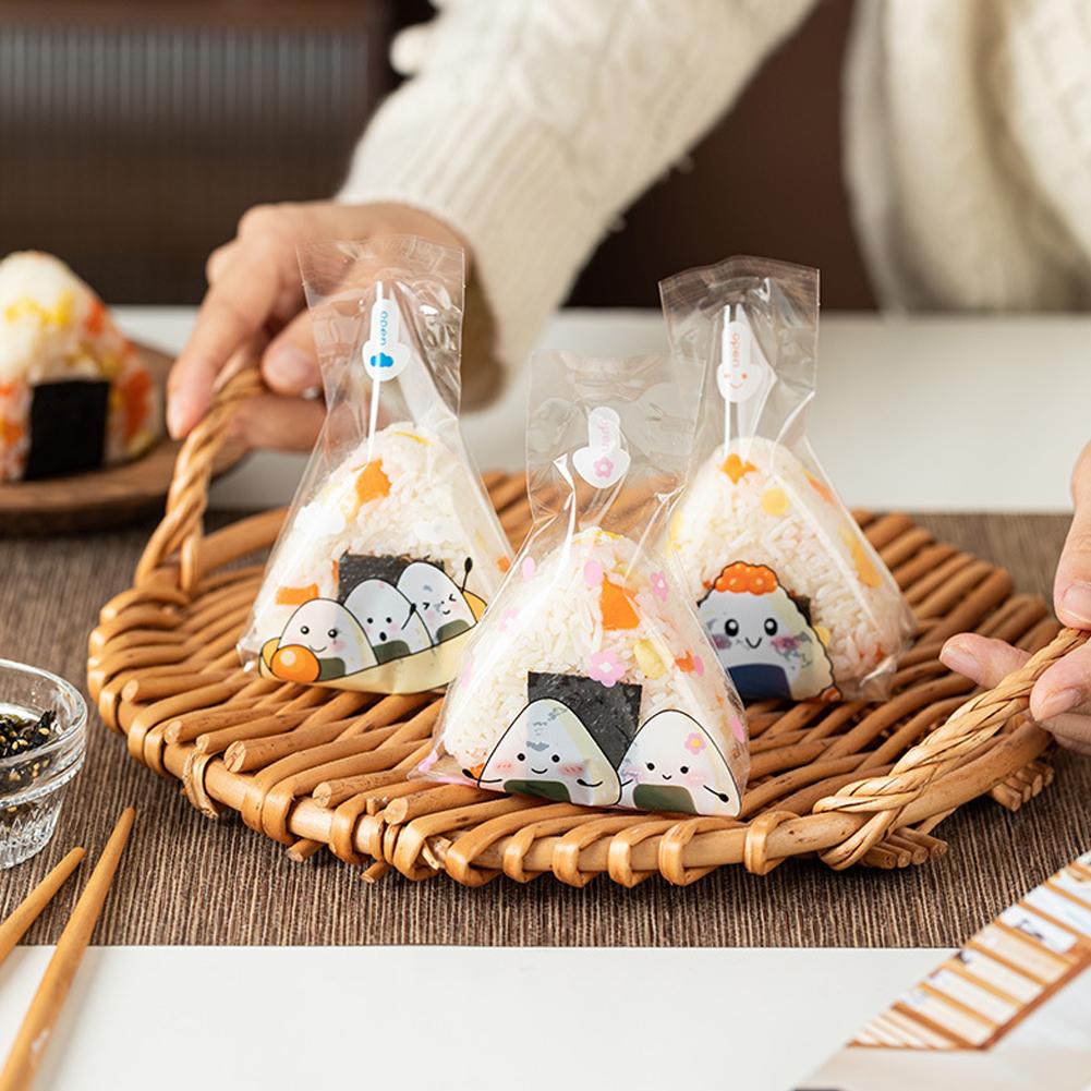Onigiri Plastic Wrappers with Design (50 Pack) by HitMyNeed