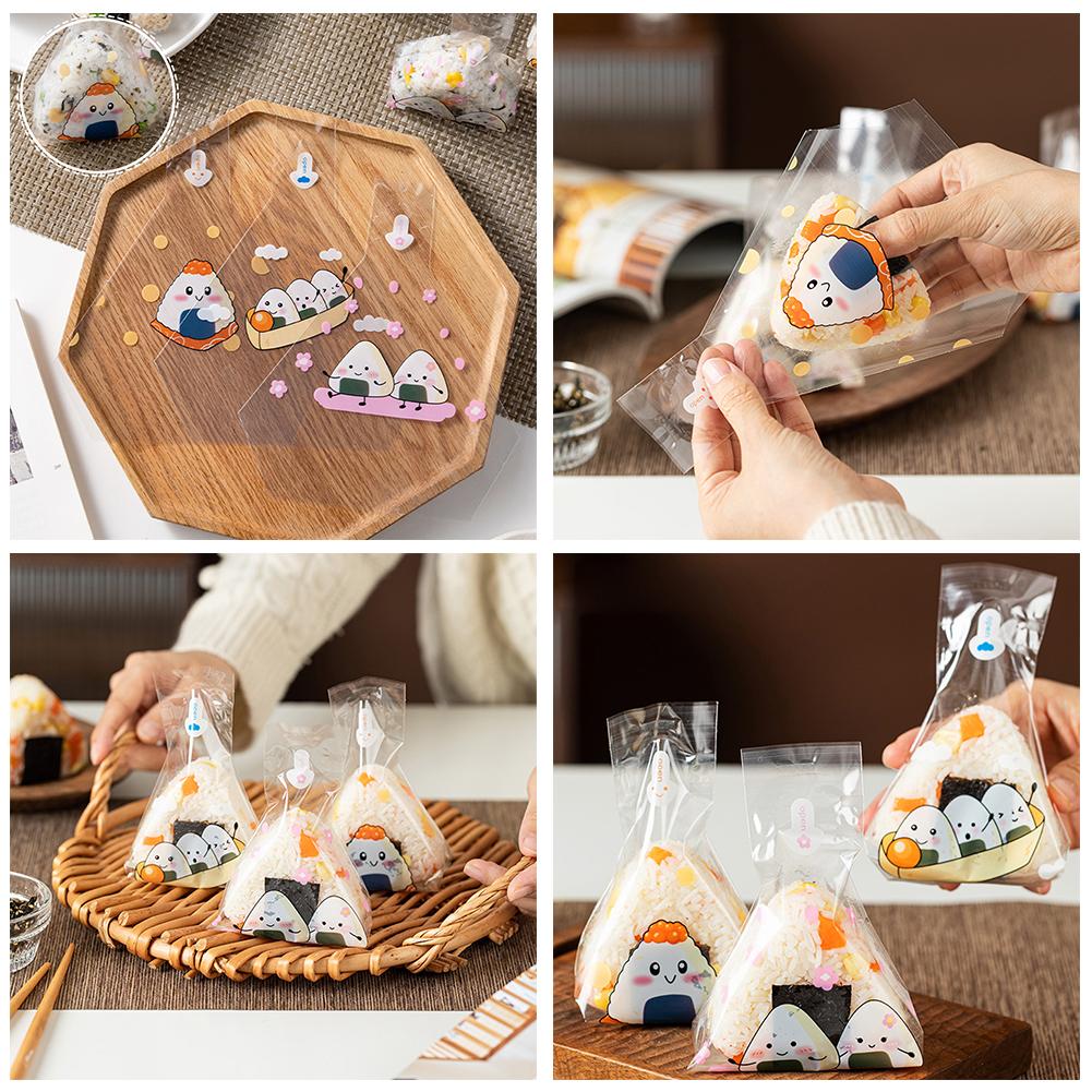 Onigiri Plastic Wrappers with Design (50 Pack) by HitMyNeed