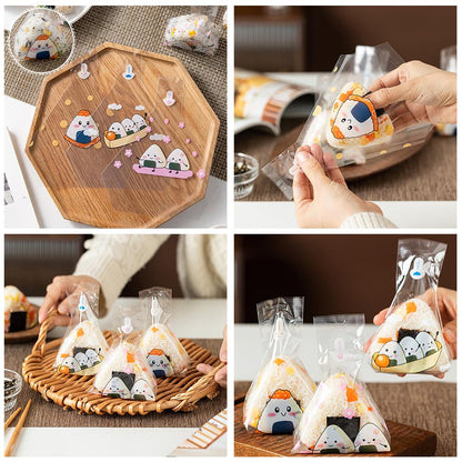 Onigiri Plastic Wrappers with Design (50 Pack) by HitMyNeed