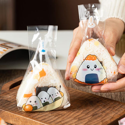 Onigiri Plastic Wrappers with Design (50 Pack) by HitMyNeed