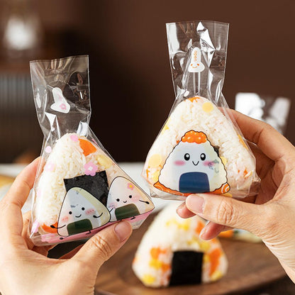 Onigiri Plastic Wrappers with Design (50 Pack) by HitMyNeed