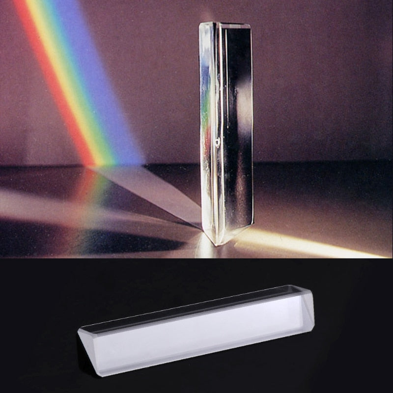 Optical Glass Triangular Prism 80mm for Light Experiments by HitMyNeed