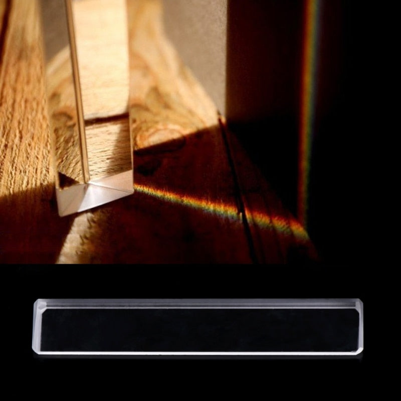 Optical Glass Triangular Prism 80mm for Light Experiments by HitMyNeed