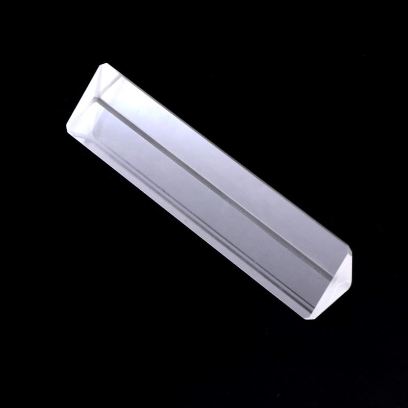 Optical Glass Triangular Prism 80mm for Light Experiments by HitMyNeed