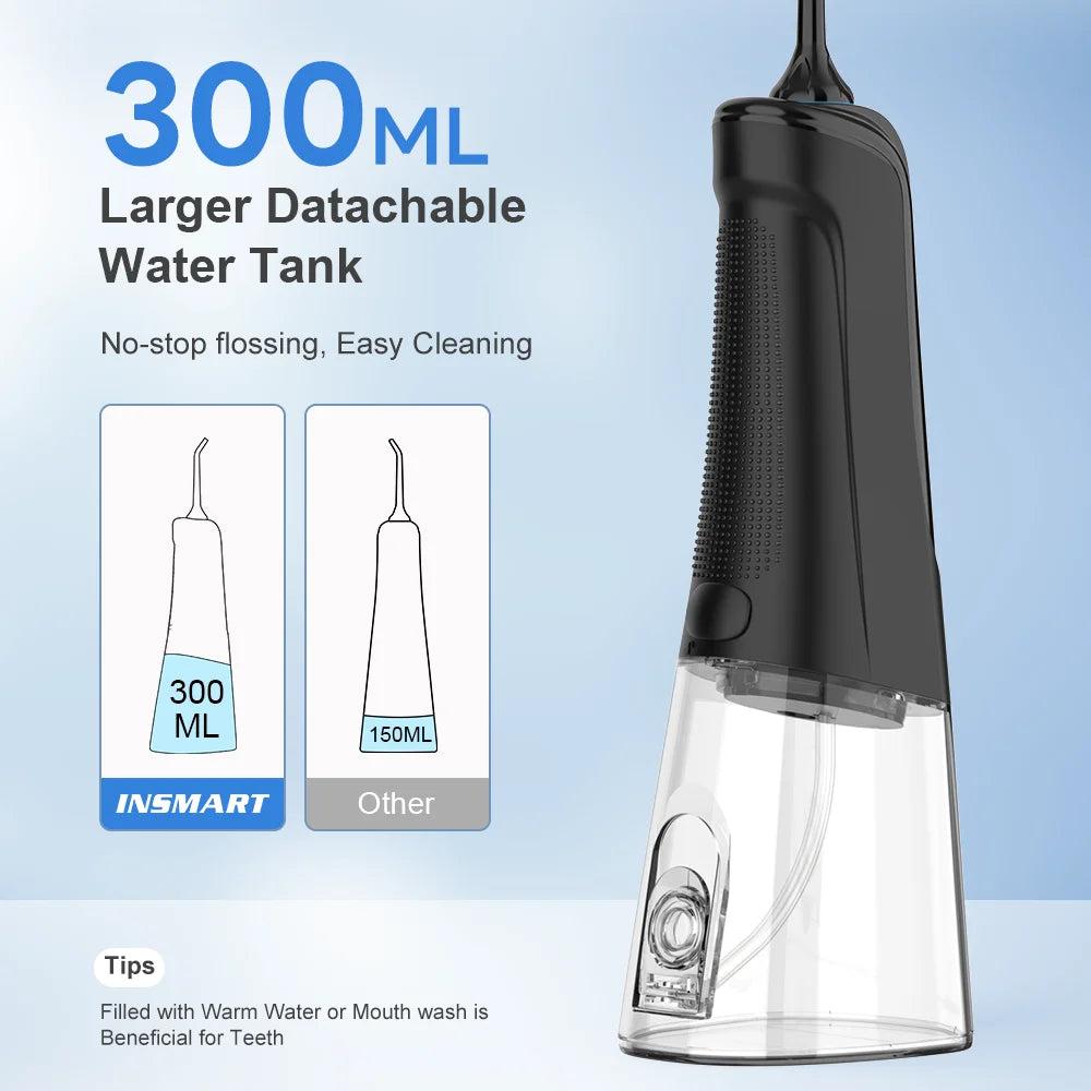Oral Irrigator 300ml Cordless Dental Water Flosser by HitMyNeed