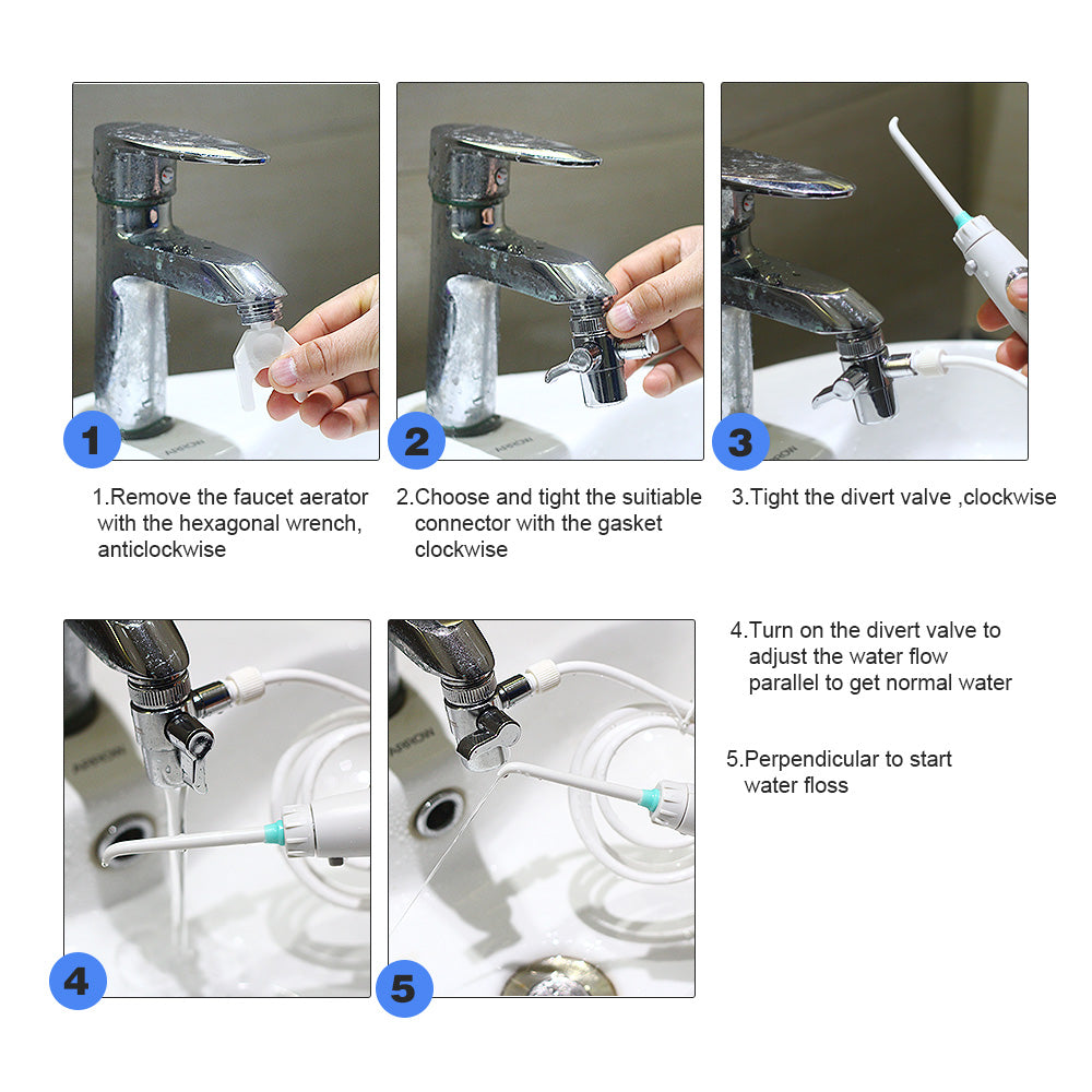 Oral Irrigator Faucet Water Jet Hydrofloss by HitMyNeed
