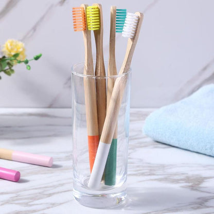 Organic Bamboo Toothbrush with Soft Bristles by HitMyNeed