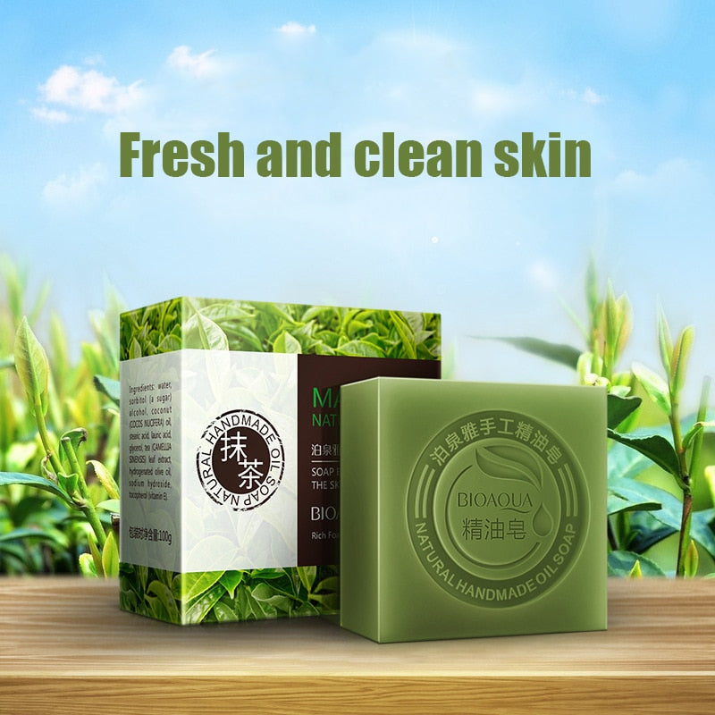Organic Matcha Whitening Bar Soap 100g by HitMyNeed
