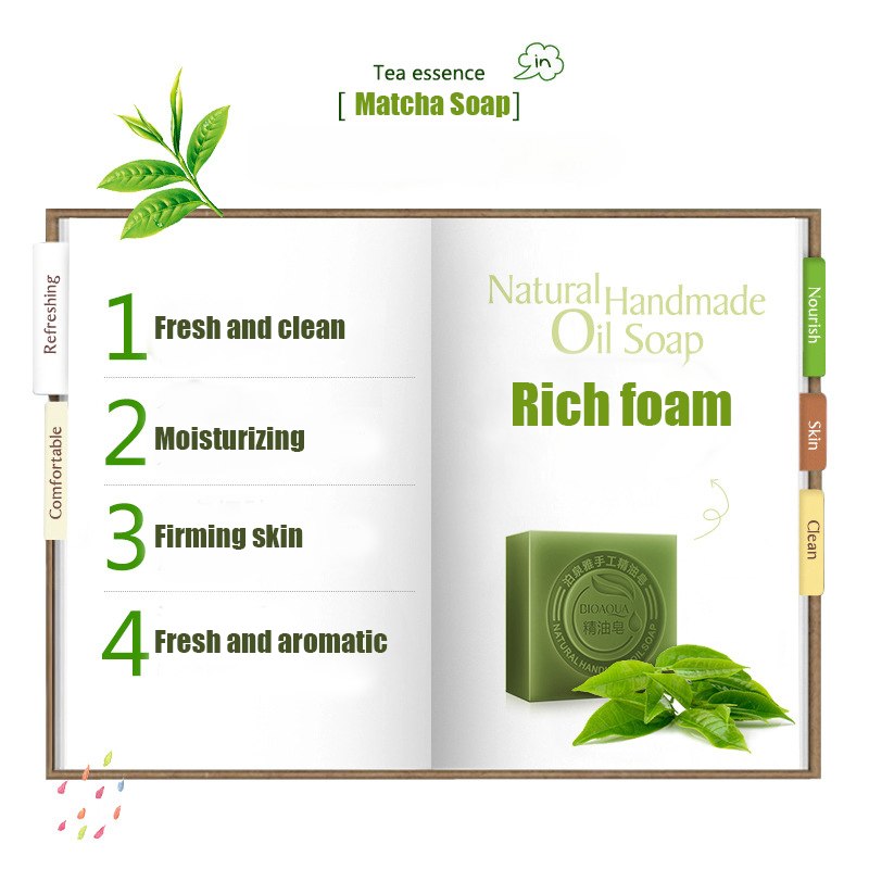 Organic Matcha Whitening Bar Soap 100g by HitMyNeed