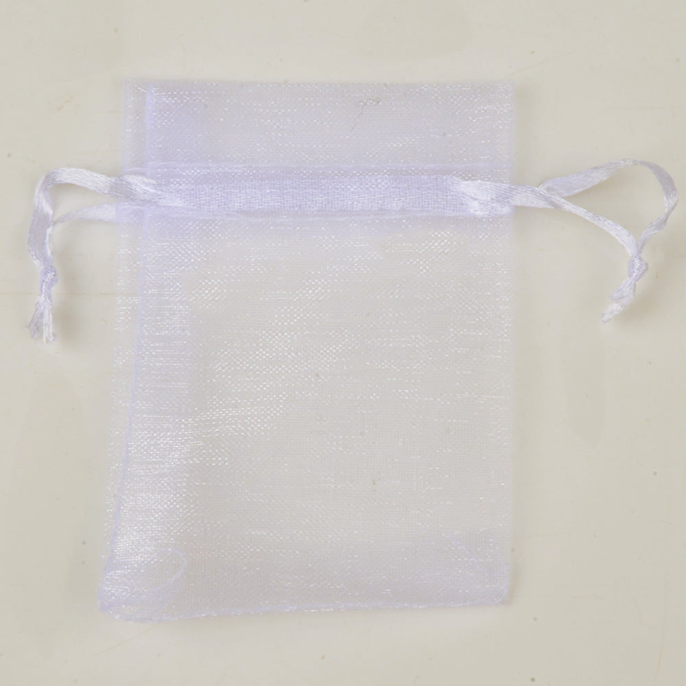 Organza Gift Drawstring Bags 50-Pack, 4 Sizes 1-white 7x9cm by HitMyNeed