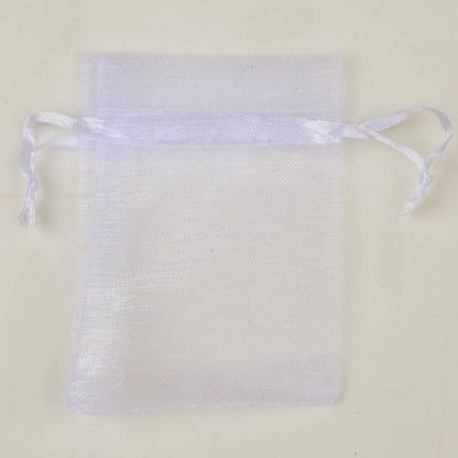 Organza Gift Drawstring Bags 50-Pack, 4 Sizes 1-white 7x9cm by HitMyNeed