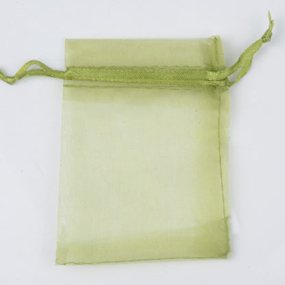 Organza Gift Drawstring Bags 50-Pack, 4 Sizes 12-olivine 9x12cm by HitMyNeed