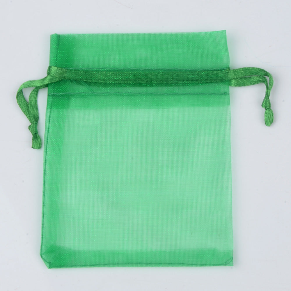 Organza Gift Drawstring Bags 50-Pack, 4 Sizes 13-emerald 9x12cm by HitMyNeed