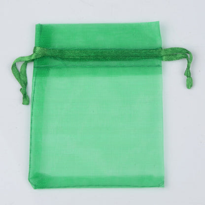 Organza Gift Drawstring Bags 50-Pack, 4 Sizes 13-emerald 9x12cm by HitMyNeed