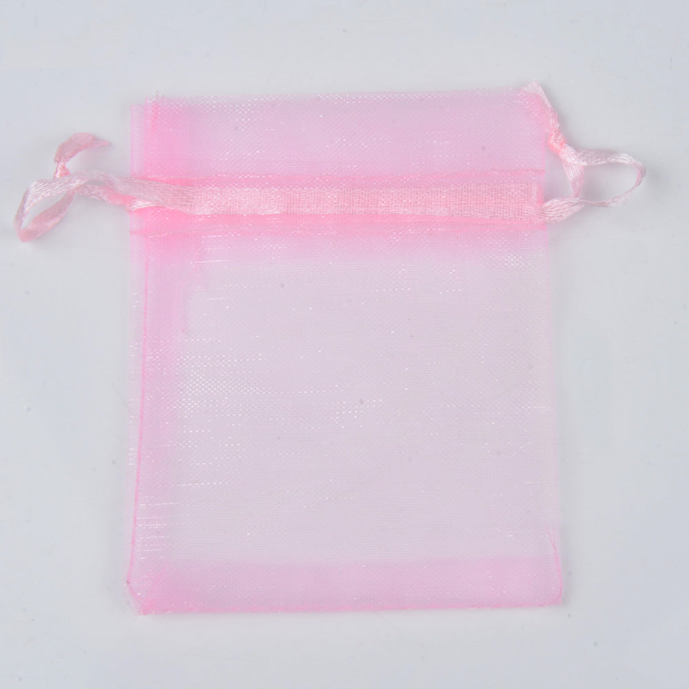 Organza Gift Drawstring Bags 50-Pack, 4 Sizes 14-light-pink 9x12cm by HitMyNeed
