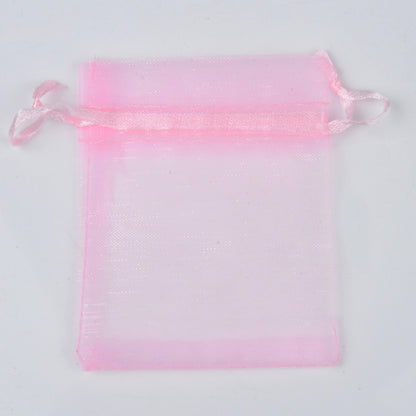 Organza Gift Drawstring Bags 50-Pack, 4 Sizes 14-light-pink 9x12cm by HitMyNeed