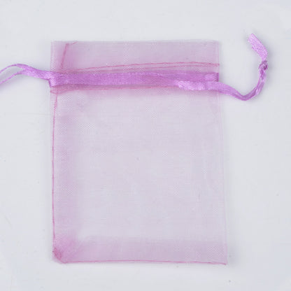 Organza Gift Drawstring Bags 50-Pack, 4 Sizes 24-light-purple 9x12cm by HitMyNeed