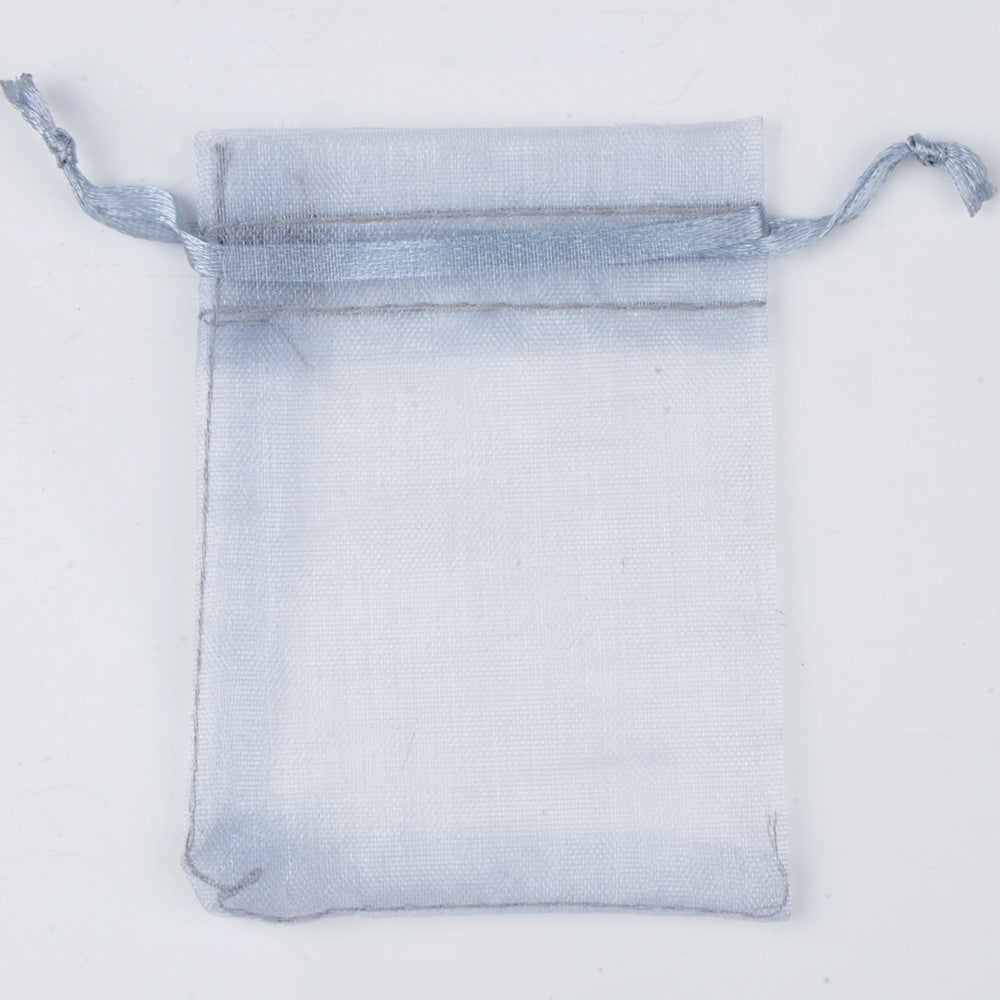 Organza Gift Drawstring Bags 50-Pack, 4 Sizes 3-grey 7x9cm by HitMyNeed