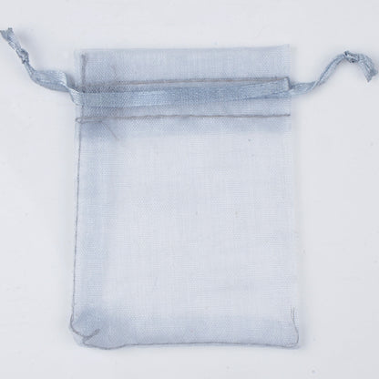 Organza Gift Drawstring Bags 50-Pack, 4 Sizes 3-grey 7x9cm by HitMyNeed