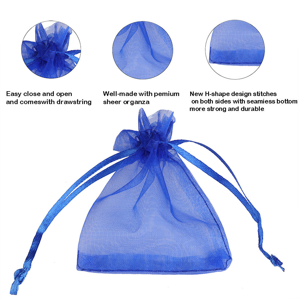 Organza Gift Drawstring Bags 50-Pack, 4 Sizes by HitMyNeed