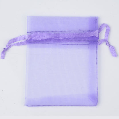 Organza Gift Drawstring Bags 50-Pack, 4 Sizes 4-violet 7x9cm by HitMyNeed