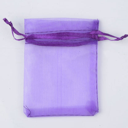 Organza Gift Drawstring Bags 50-Pack, 4 Sizes 5-dark-purple 7x9cm by HitMyNeed
