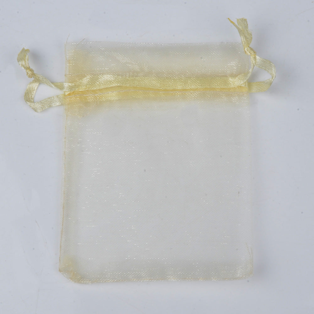 Organza Gift Drawstring Bags 50-Pack, 4 Sizes 6-jonquil 9x12cm by HitMyNeed