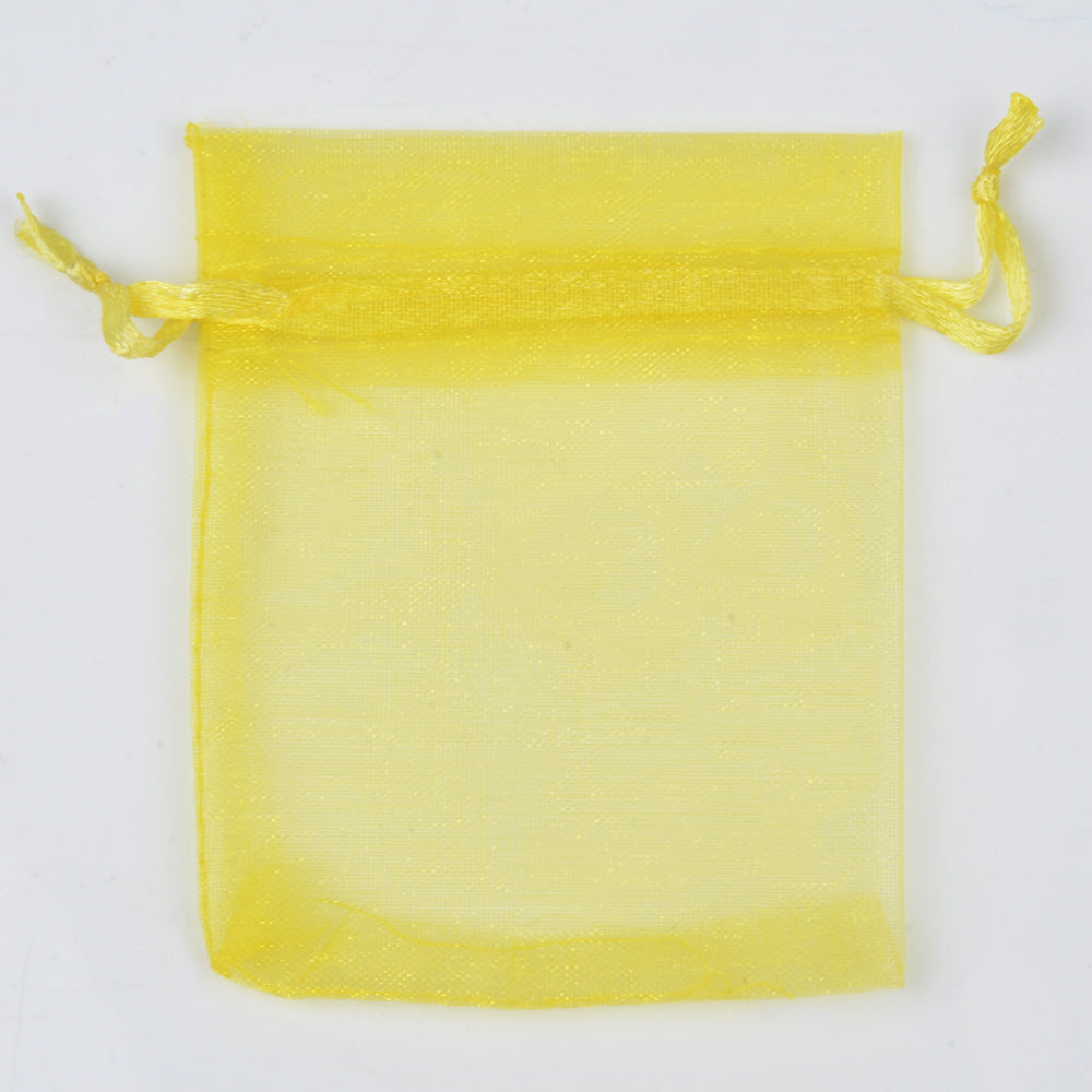 Organza Gift Drawstring Bags 50-Pack, 4 Sizes 8-citrine 9x12cm by HitMyNeed