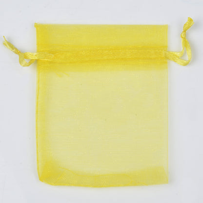 Organza Gift Drawstring Bags 50-Pack, 4 Sizes 8-citrine 9x12cm by HitMyNeed