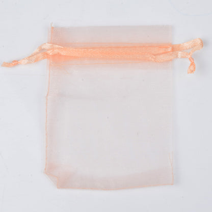 Organza Gift Drawstring Bags 50-Pack, 4 Sizes 9-pink-peach 9x12cm by HitMyNeed