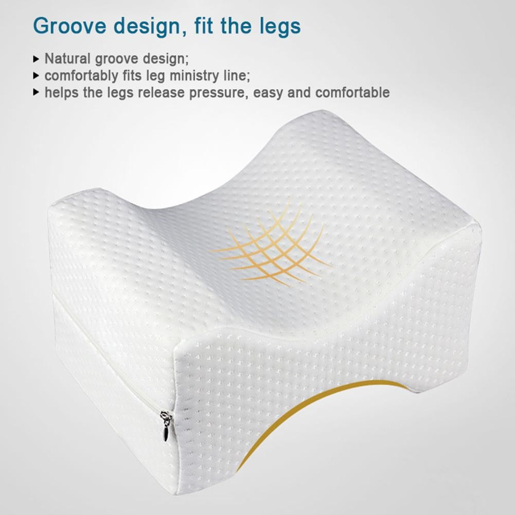Orthopedic Memory Foam Knee Pillow for Side Sleepers by HitMyNeed