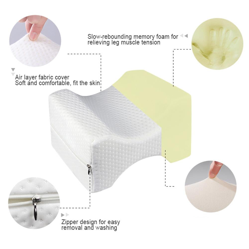 Orthopedic Memory Foam Knee Pillow for Side Sleepers by HitMyNeed