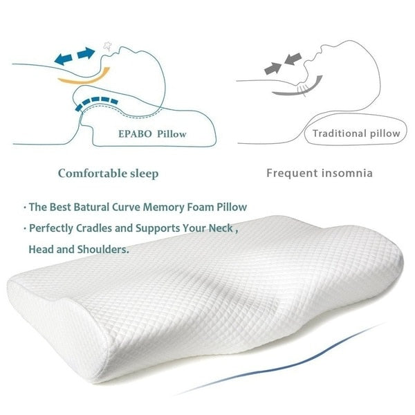 Orthopedic Memory Foam Pillow for Neck Pain Relief by HitMyNeed