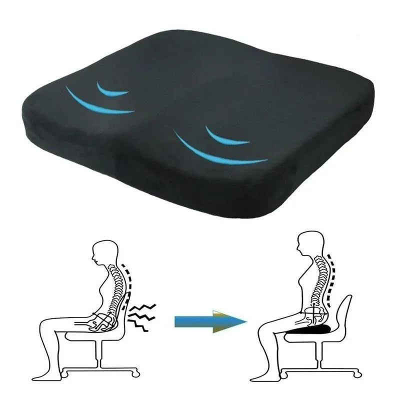 Orthopedic Memory Foam Seat Cushion for Chairs & Car by HitMyNeed