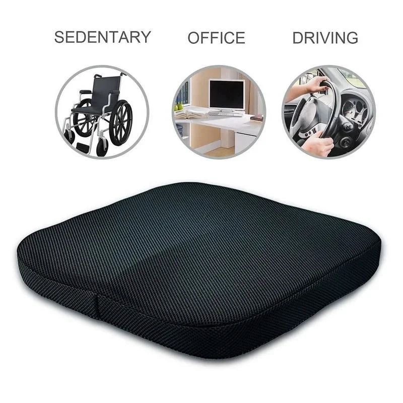 Orthopedic Memory Foam Seat Cushion for Chairs & Car by HitMyNeed