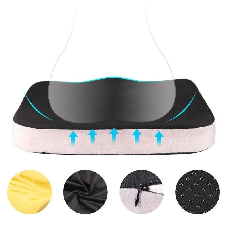 Orthopedic Memory Foam Seat Cushion for Chairs & Car by HitMyNeed