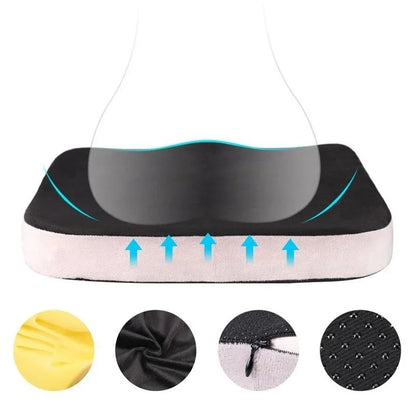 Orthopedic Memory Foam Seat Cushion for Chairs & Car by HitMyNeed