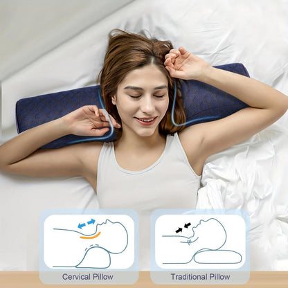 Orthopedic Neck Pillow with Memory Foam Support by HitMyNeed