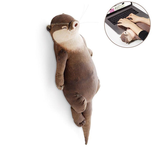 Otter Plush Wrist Pillow with Storage Pocket by HitMyNeed