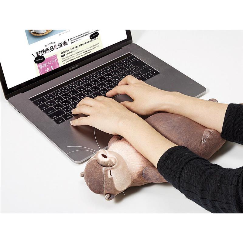 Otter Plush Wrist Pillow with Storage Pocket by HitMyNeed