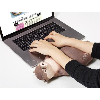 Otter Plush Wrist Pillow with Storage Pocket by HitMyNeed