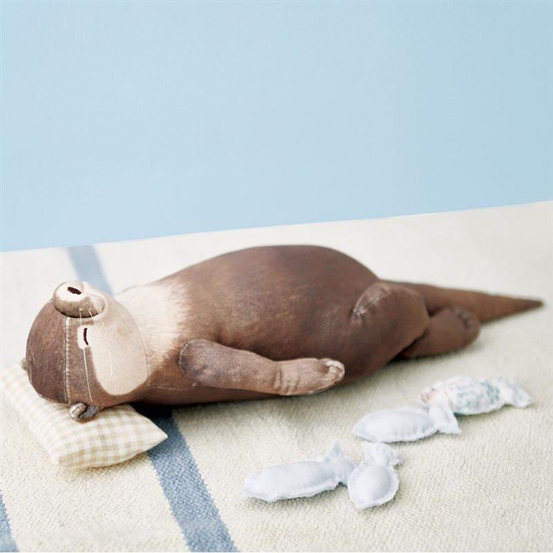 Otter Plush Wrist Pillow with Storage Pocket by HitMyNeed