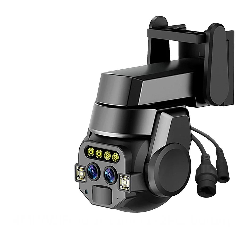 Outdoor 6MP WiFi Dual‑Lens PTZ Camera with 10x Zoom dual-lens-no-card eu-plug by HitMyNeed